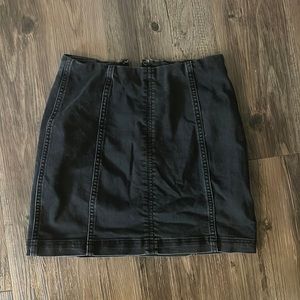 Black free people mini skirt